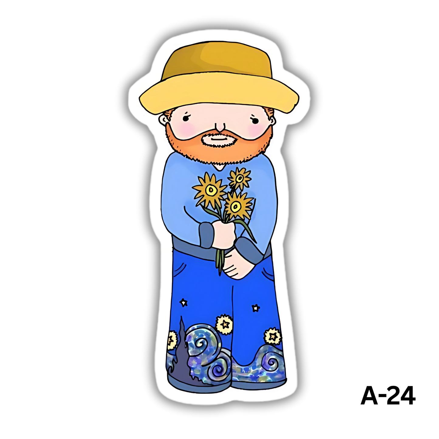 Little vincent van gogh sticker(A-24)