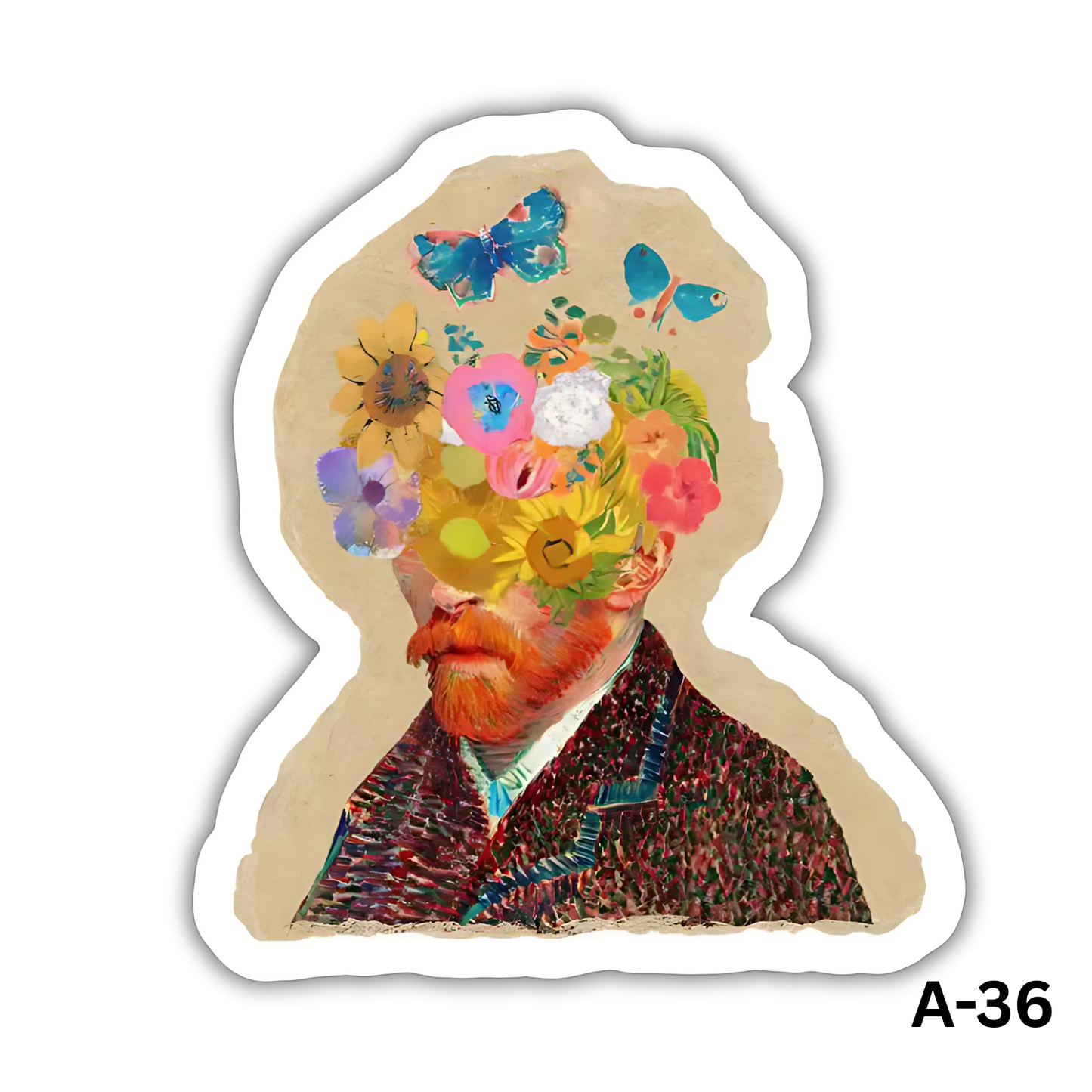 Self-portrait with flowers and butterflies(A-36)
