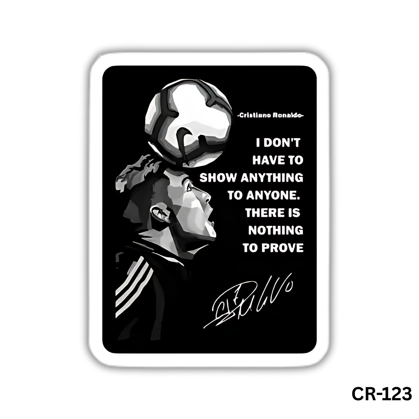 I don't have to show anything to anyone. There is nothing to prove(CR-123)