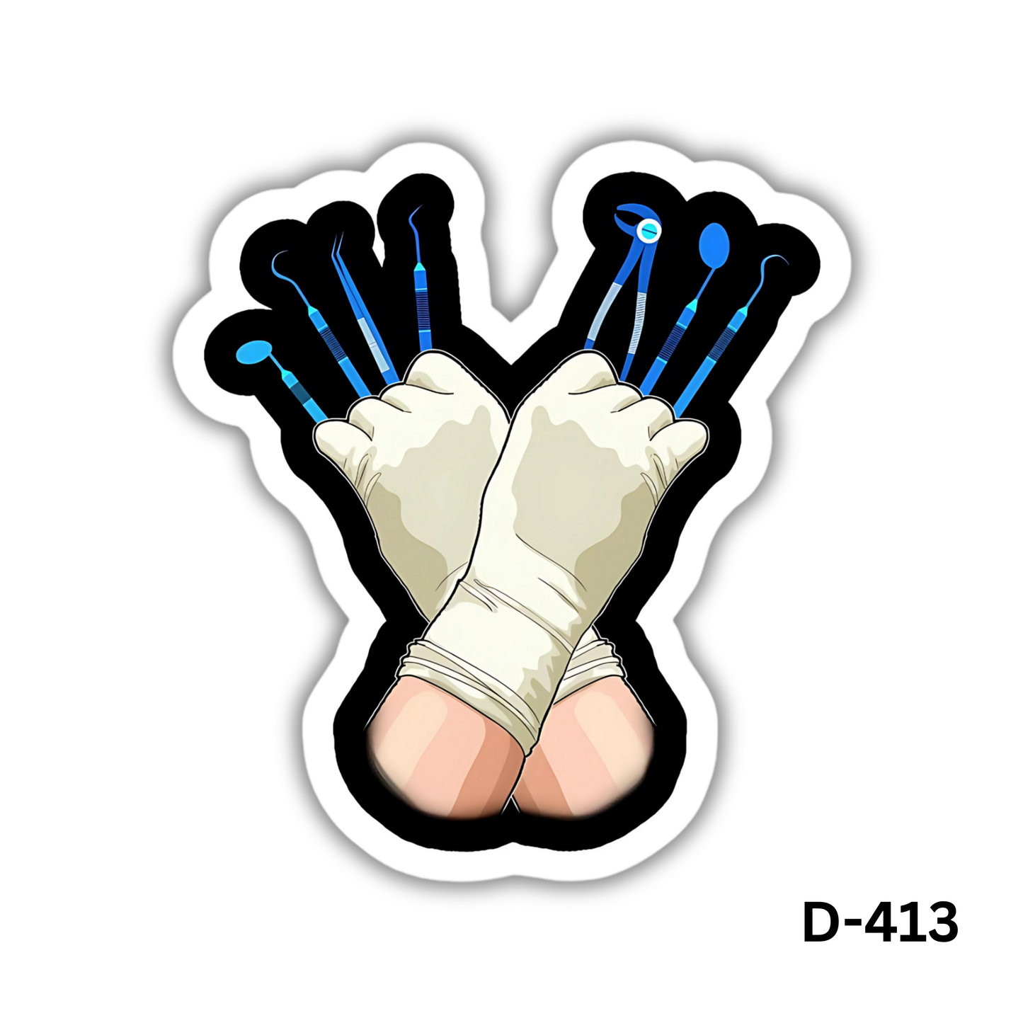 Dental Instruments sticker(D-413)