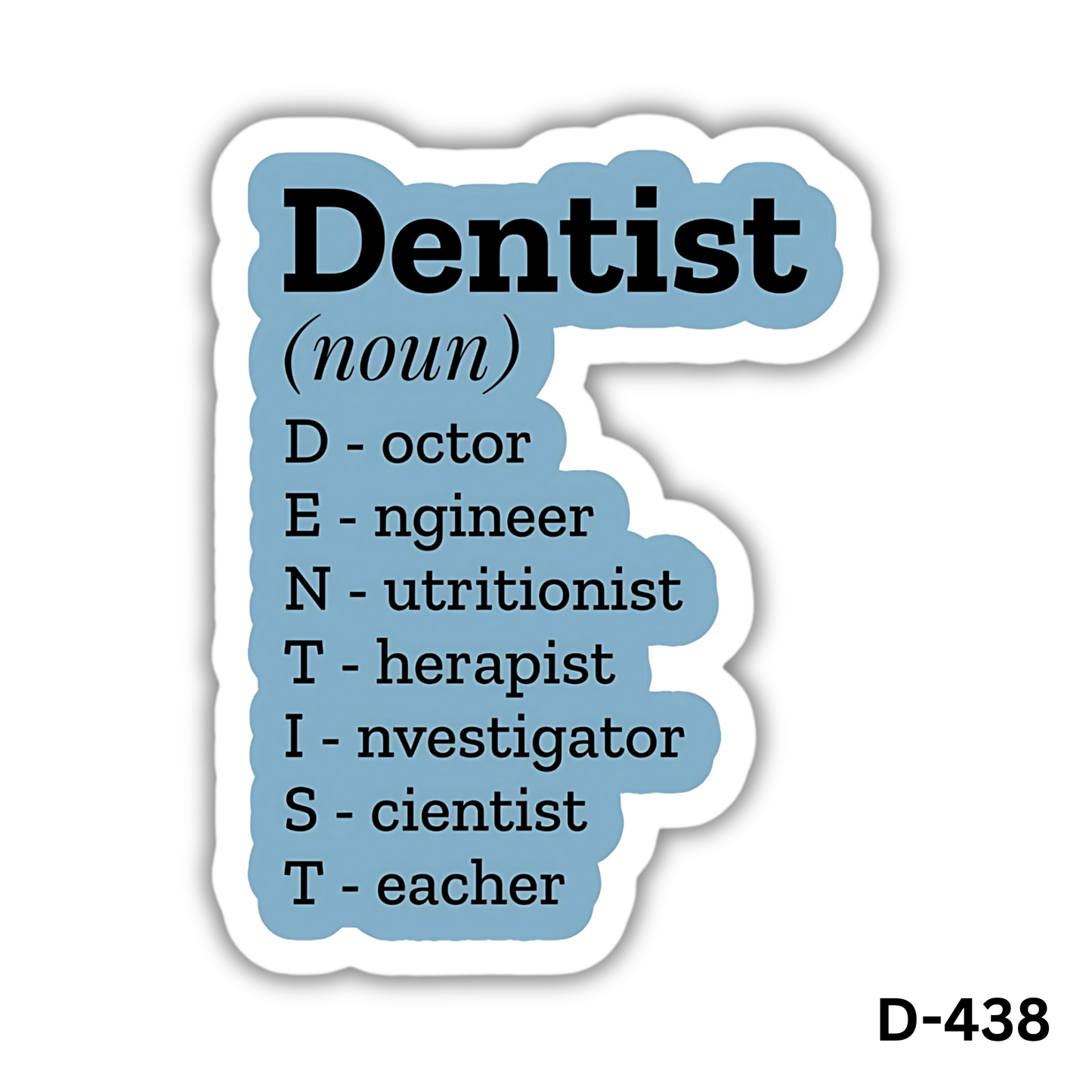 Dentist Dictionary sticker(D-438)