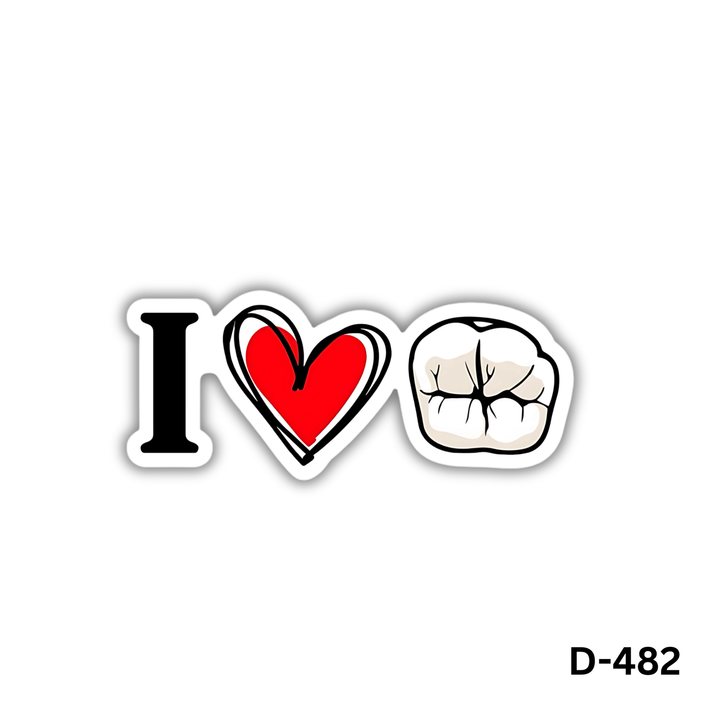 I Love Molar sticker(D-482)