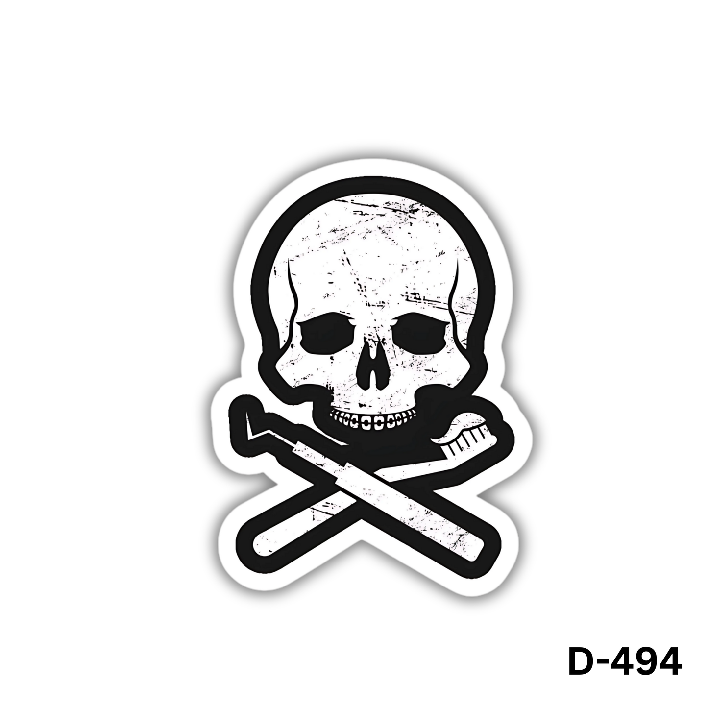 Probe and Toothpaste Skull sticker(D-494)