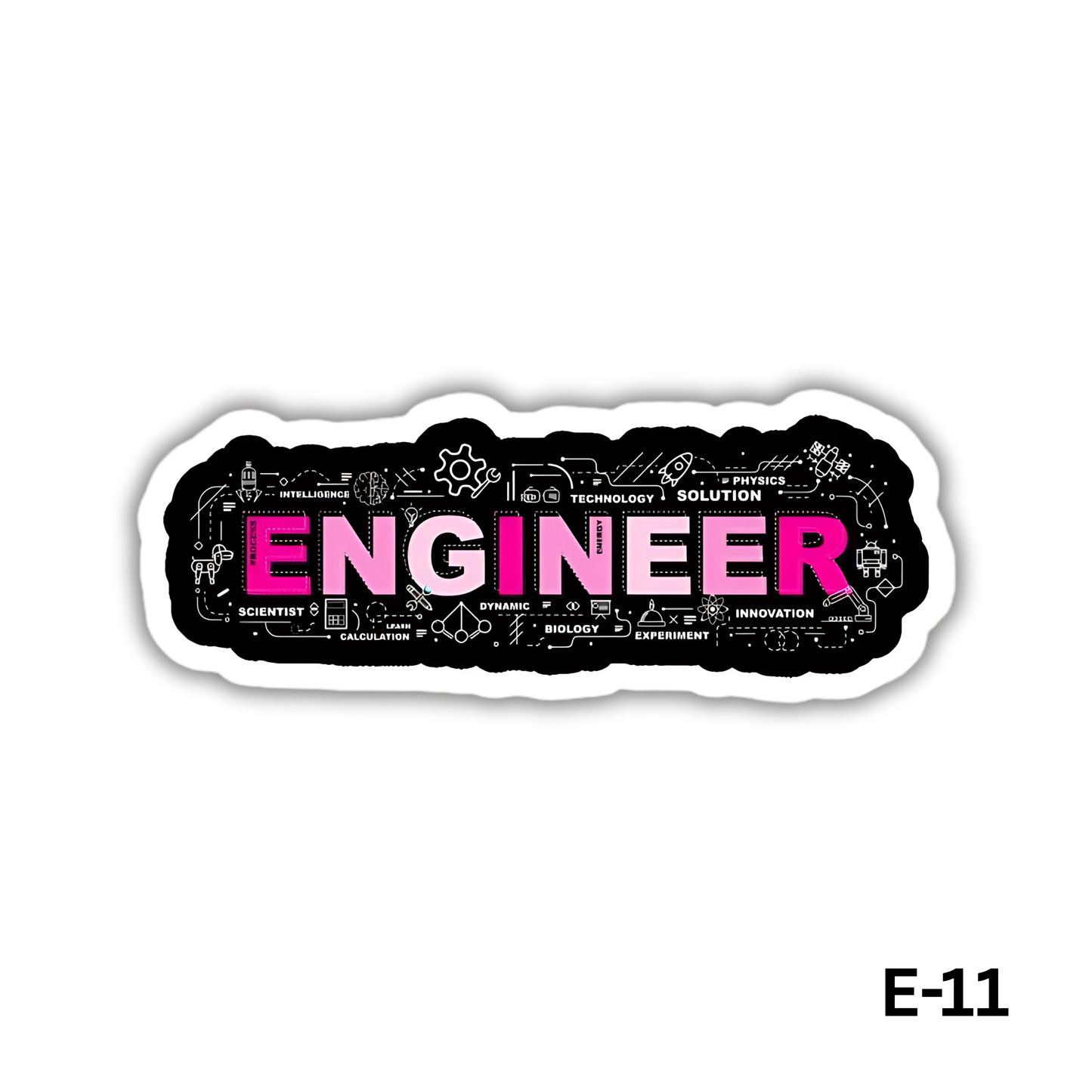 Pink Engineer Sticker (E-11)