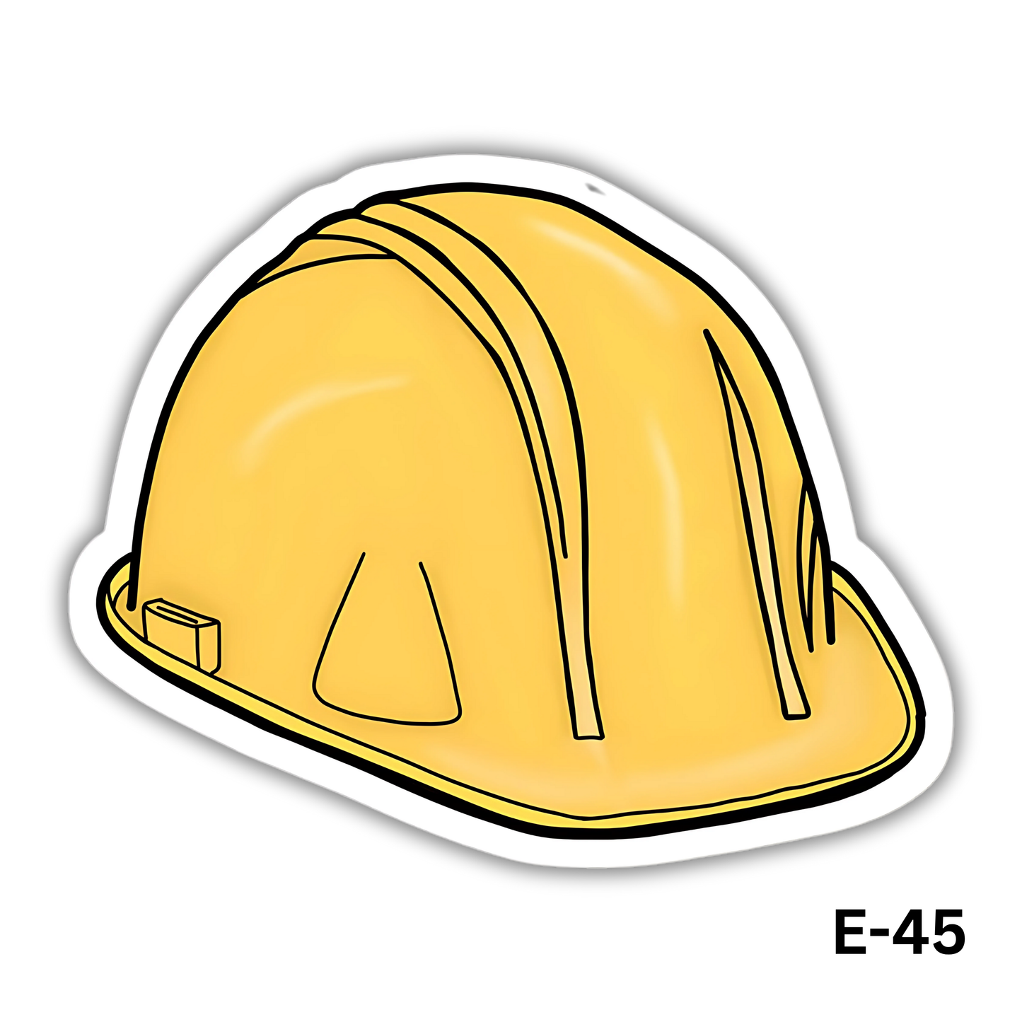 Yellow Hard Hat sticker(E-45)