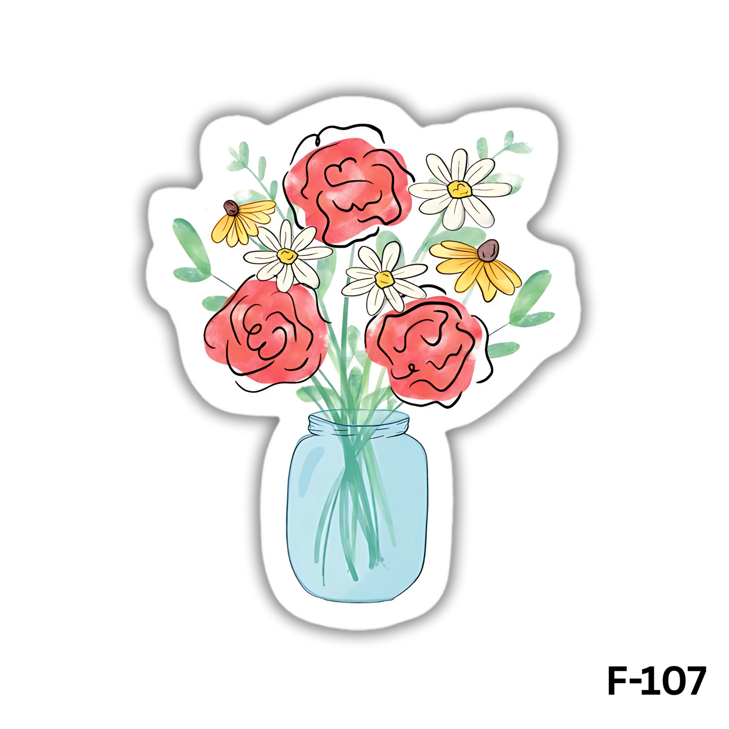 Jar of wildflowers(F-107)