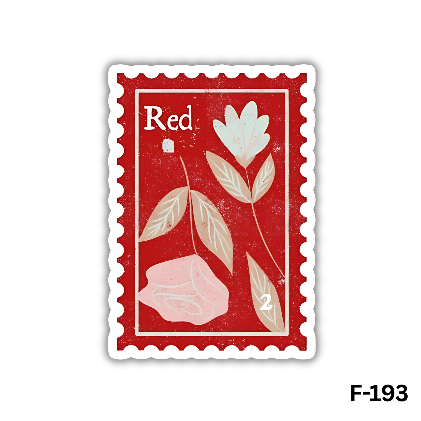 Red Stamp Floral Design(F-193)