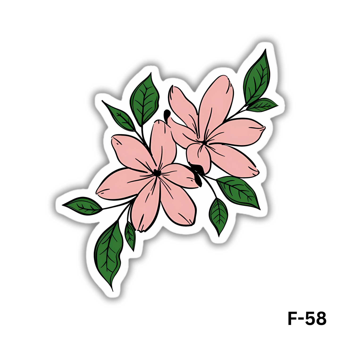 Vintage Pink Flowers(F-58)