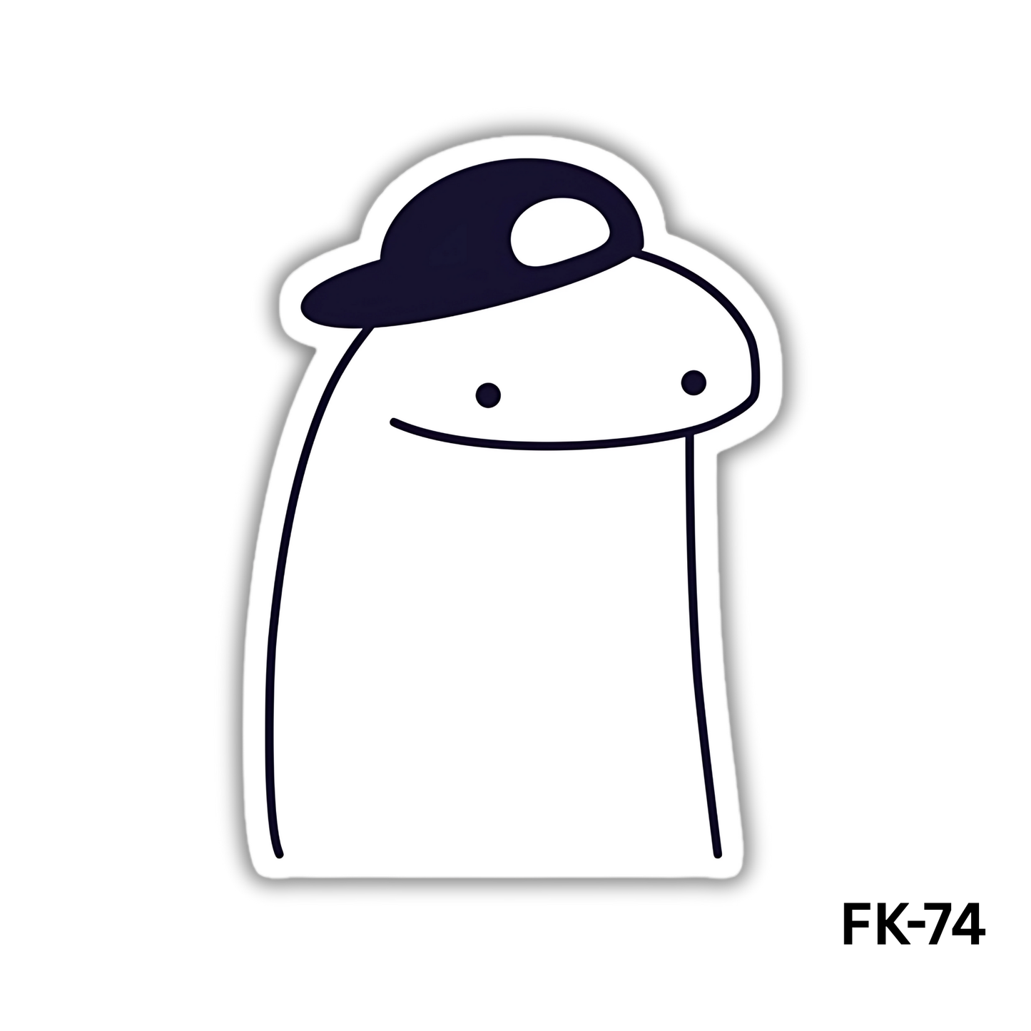Flork with a cap meme sticker (FK-74)