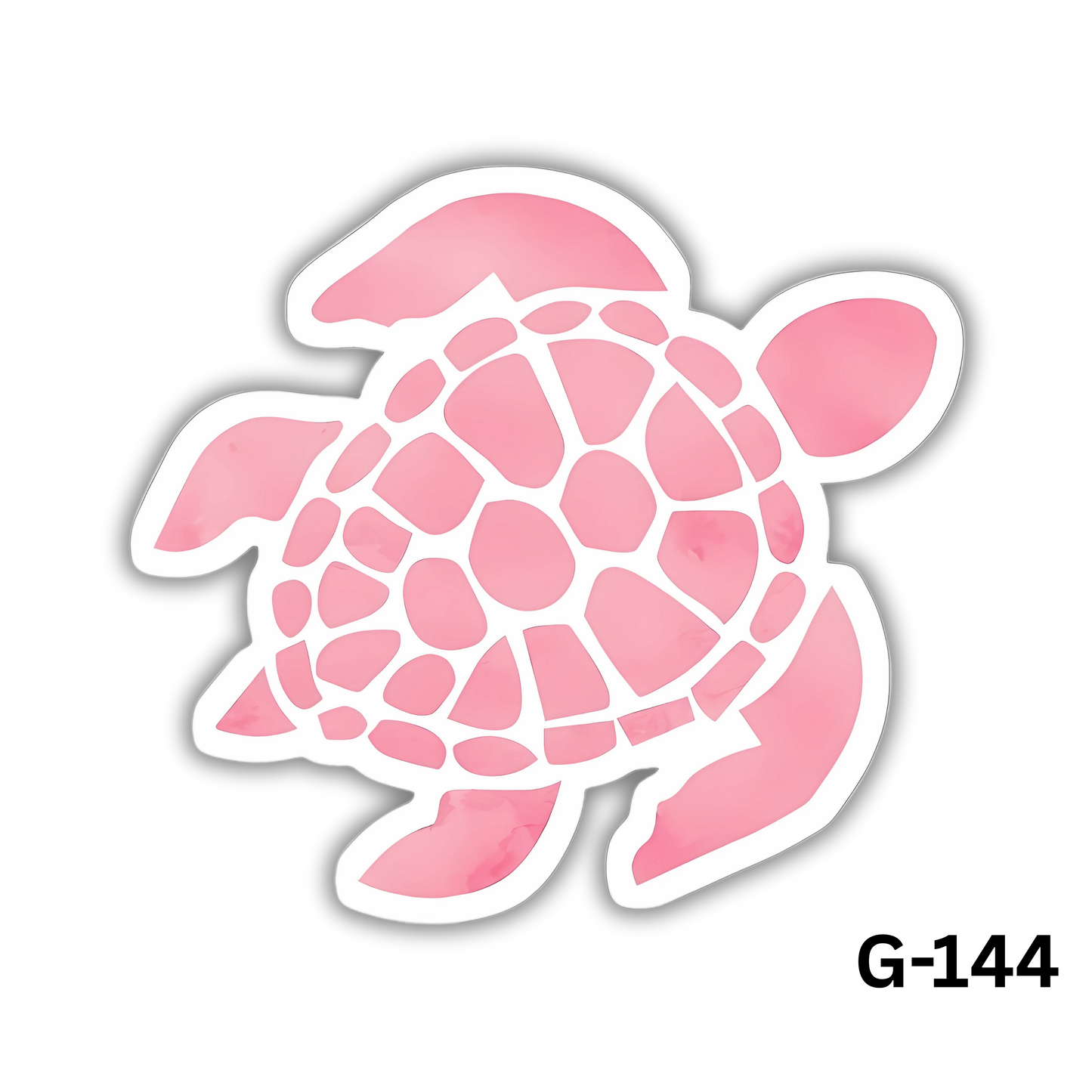 Pink Watercolor Turtle(G-144)