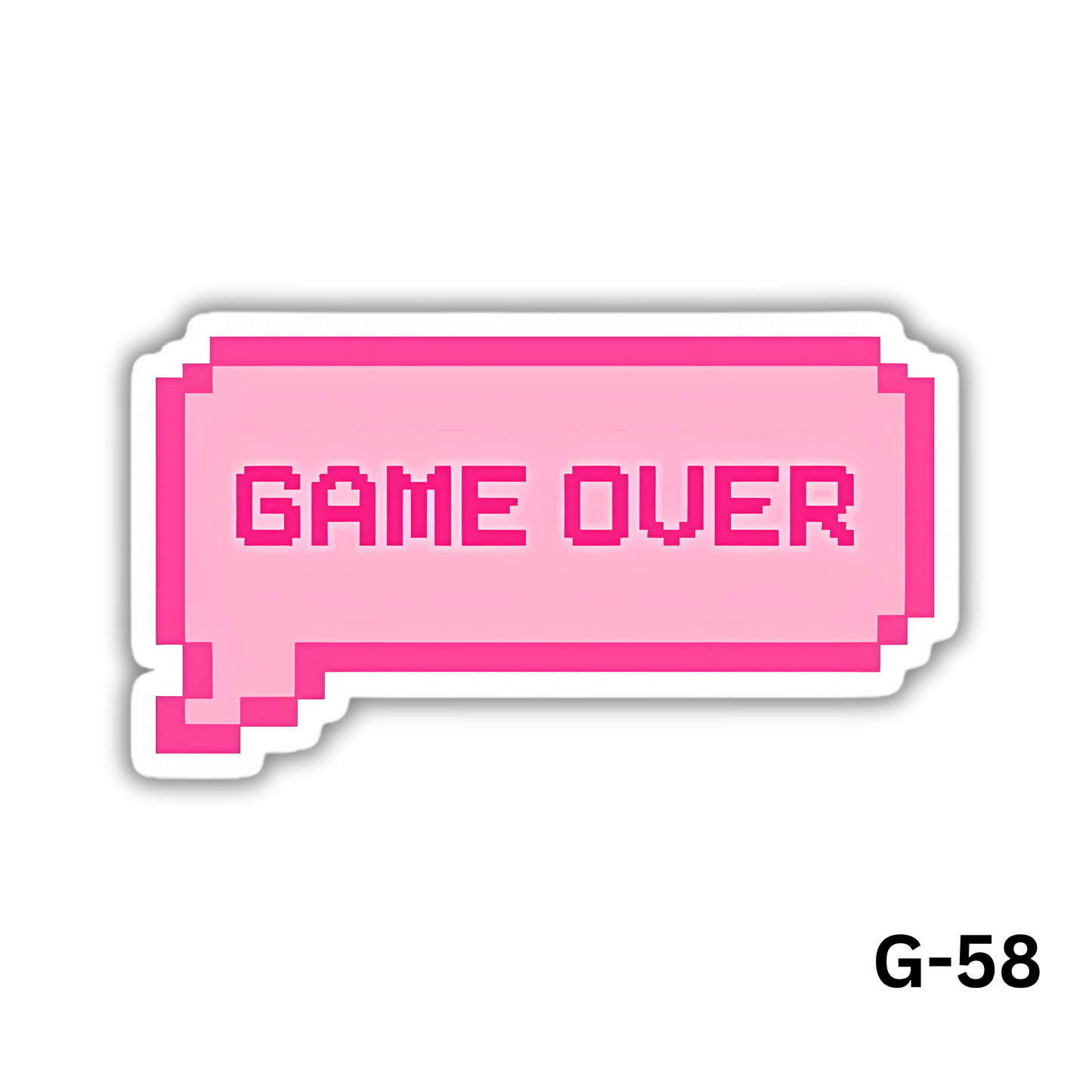 Game Over Pink Sticker (G-58)