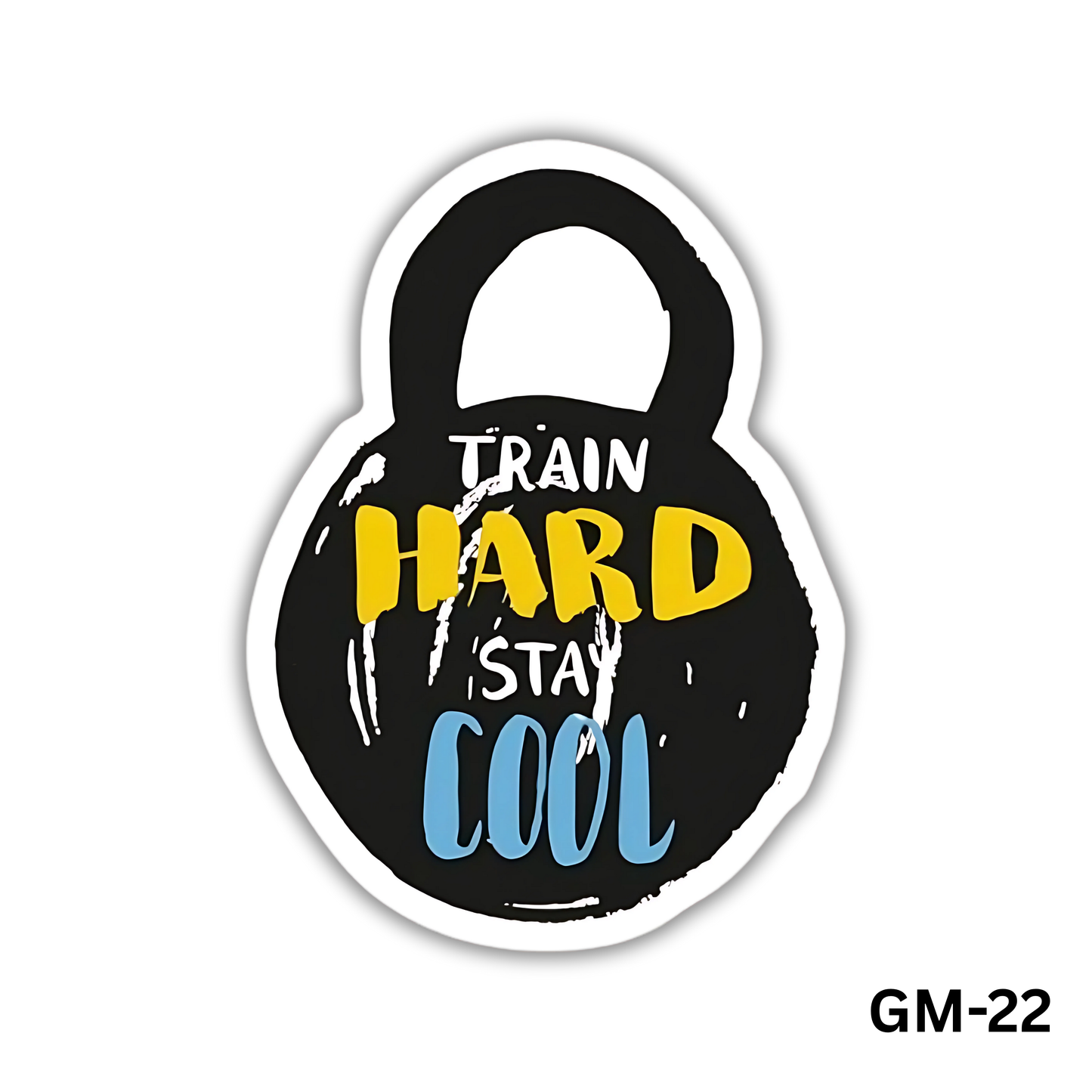 Train hard stay cool -kettlebell sticker(GM-22)