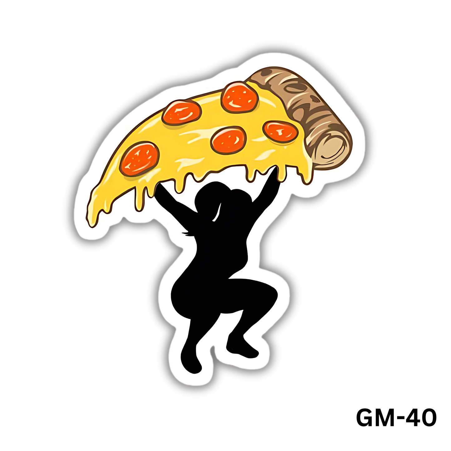 Girl lifting Pizza Slice (GM-40)