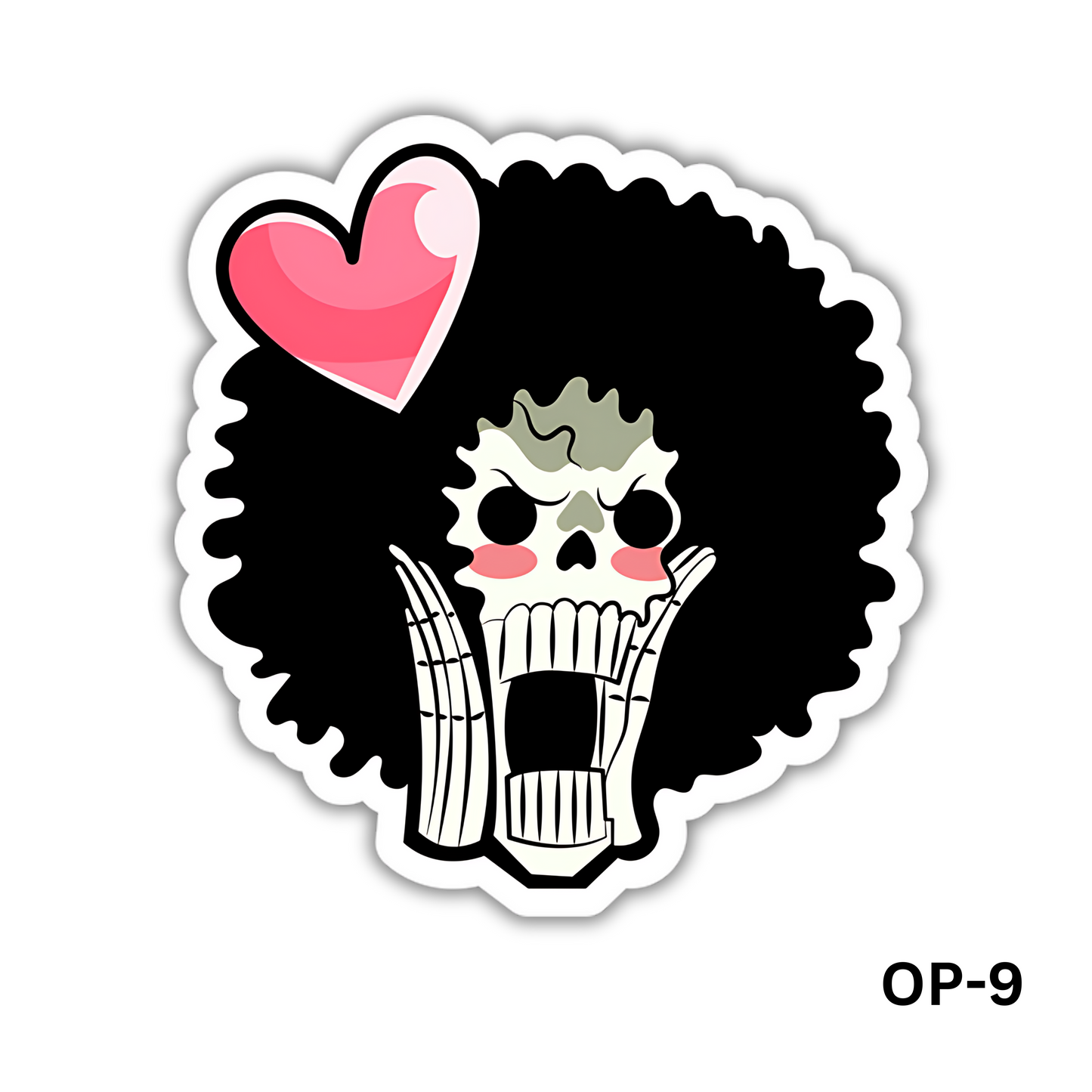 One Piece Brook Heart Sticker (OP-9)