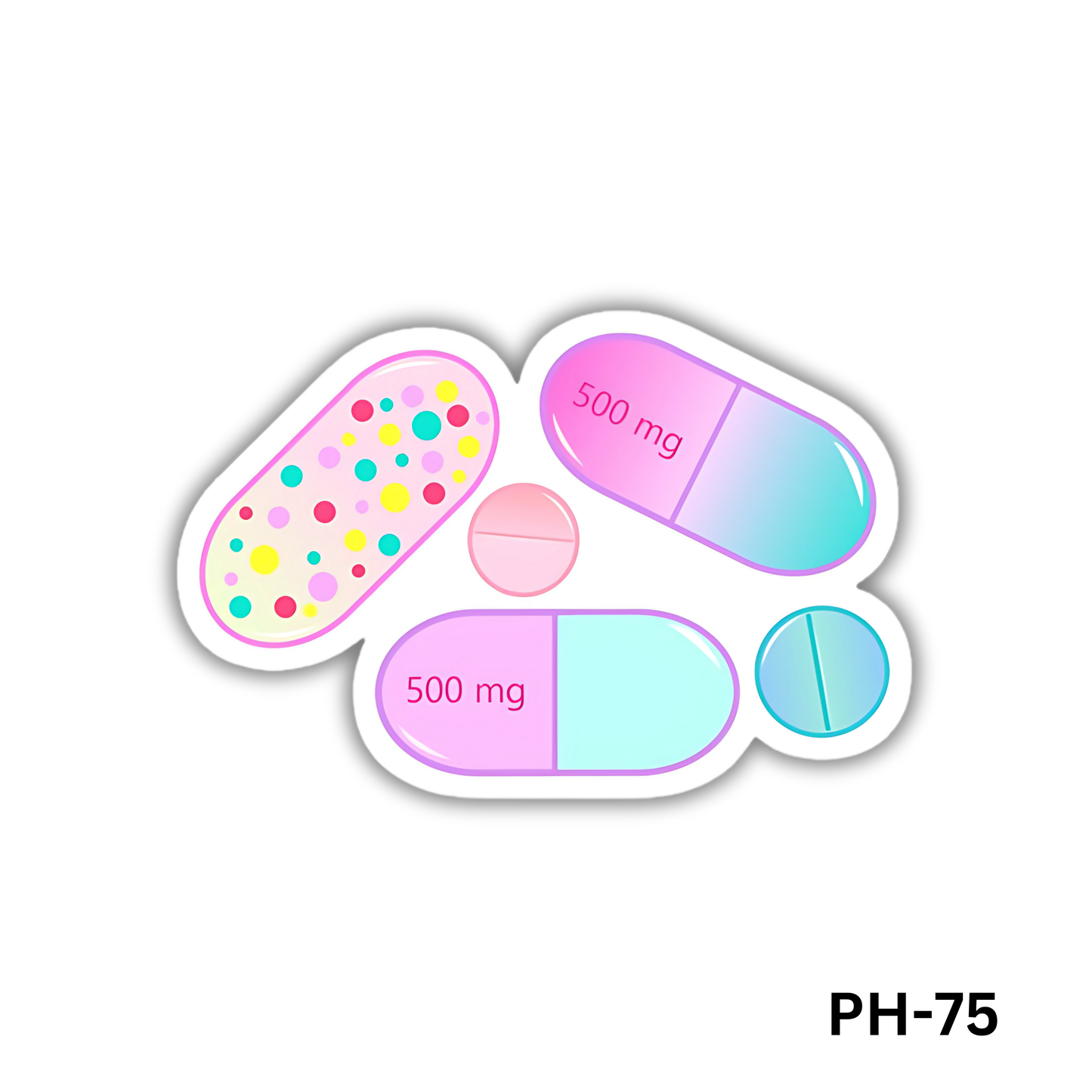 Colorful Pills sticker(PH-75)