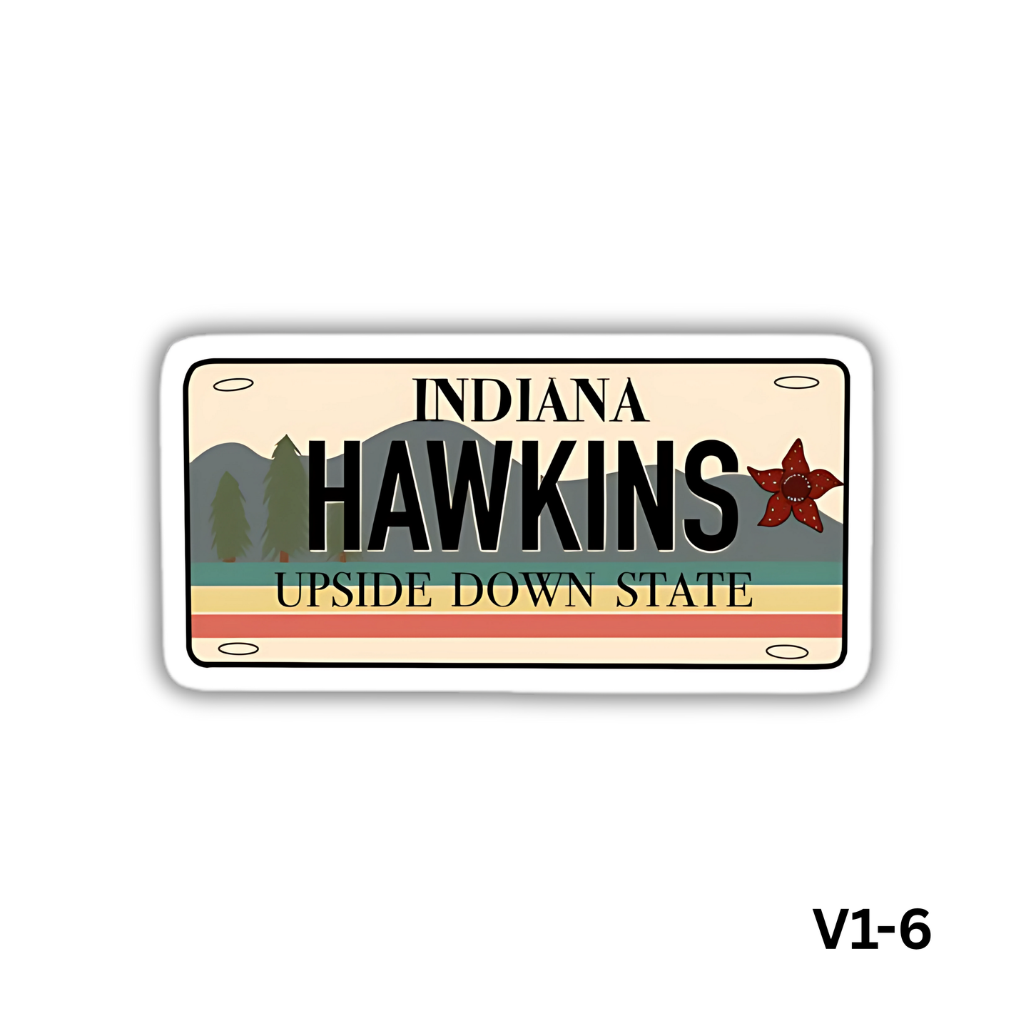 Hawkins Indiana license plate(V1-6)