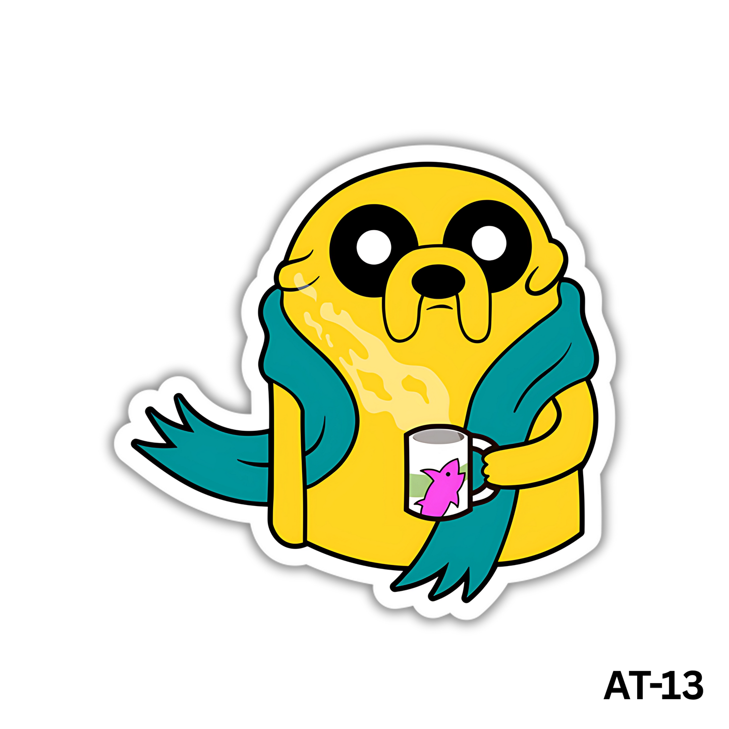 Jake With Tea Sticker (AT-13)