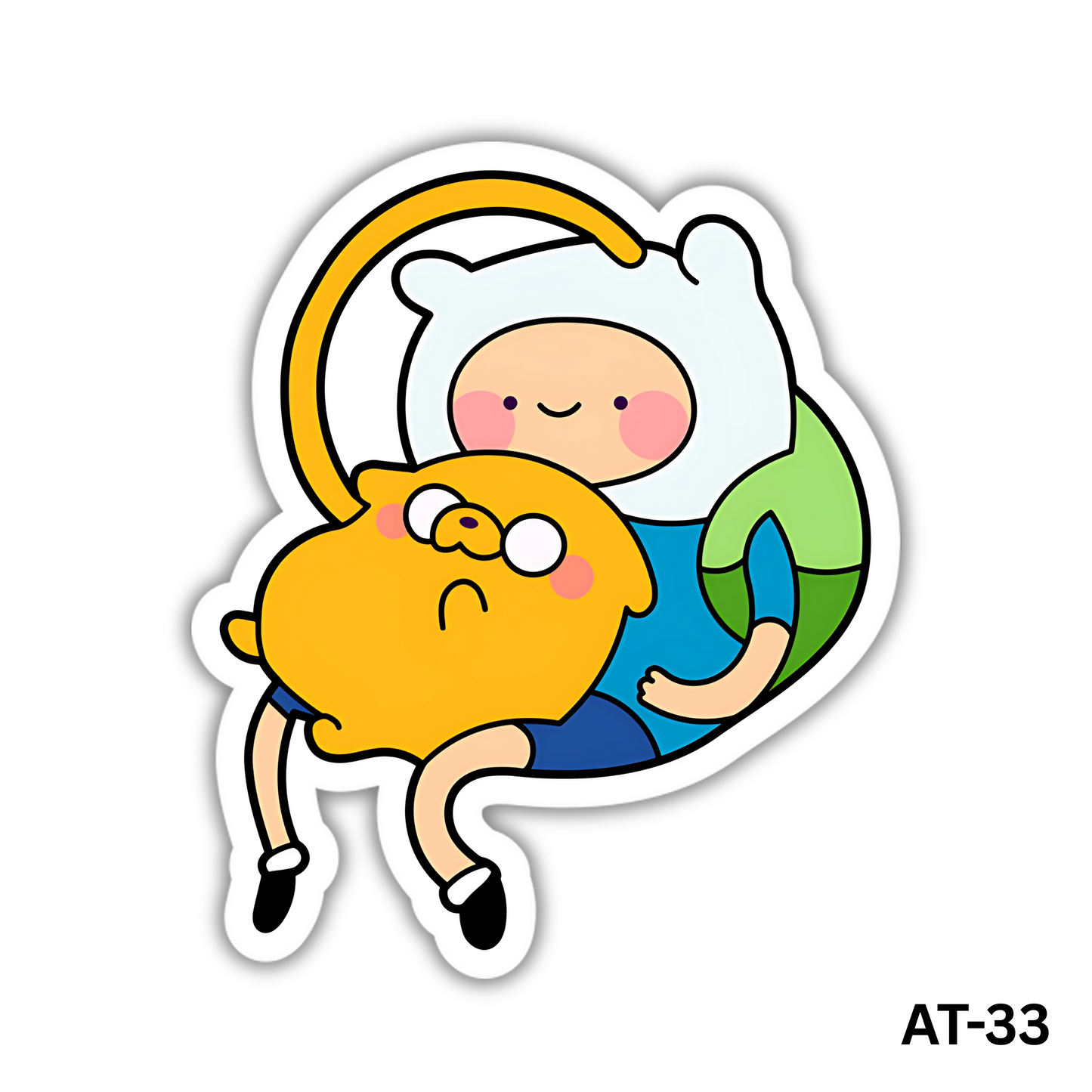 Finn and Jake Hug Sticker (AT-33)