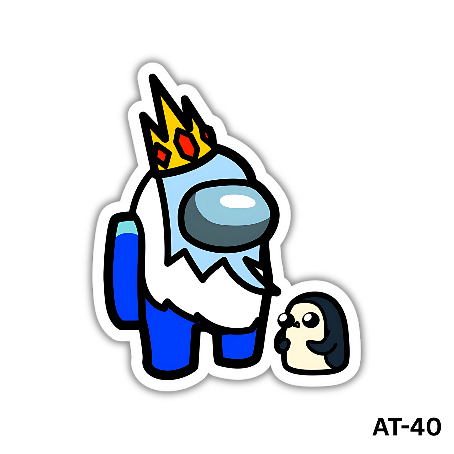 Among Us Ice King character Sticker (AT-40)