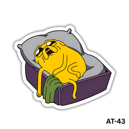 Sad Jake in Bed Sticker (AT-43)