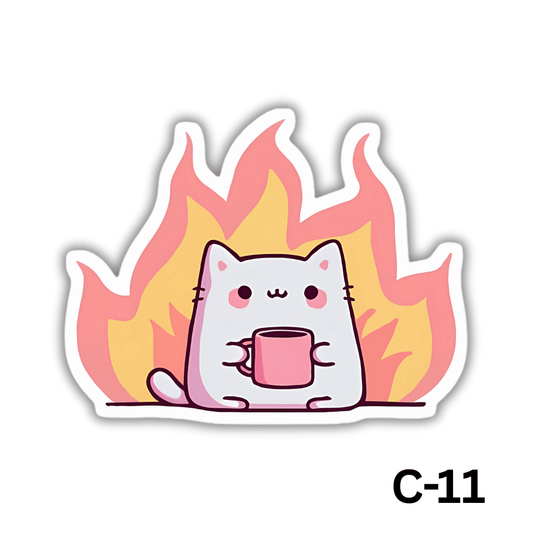 Cat coffee on fire(C-11)