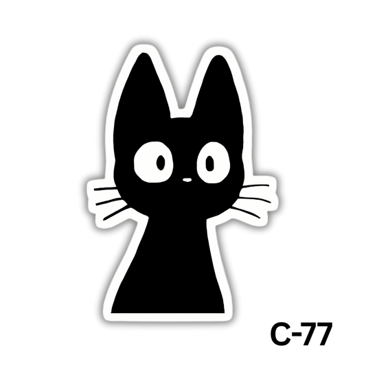 Black cat sticker(C-77)