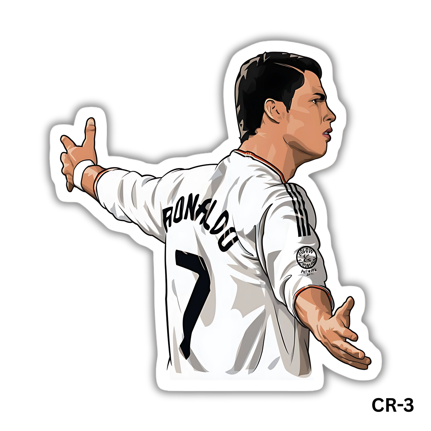white sticker ronaldo(CR-3)