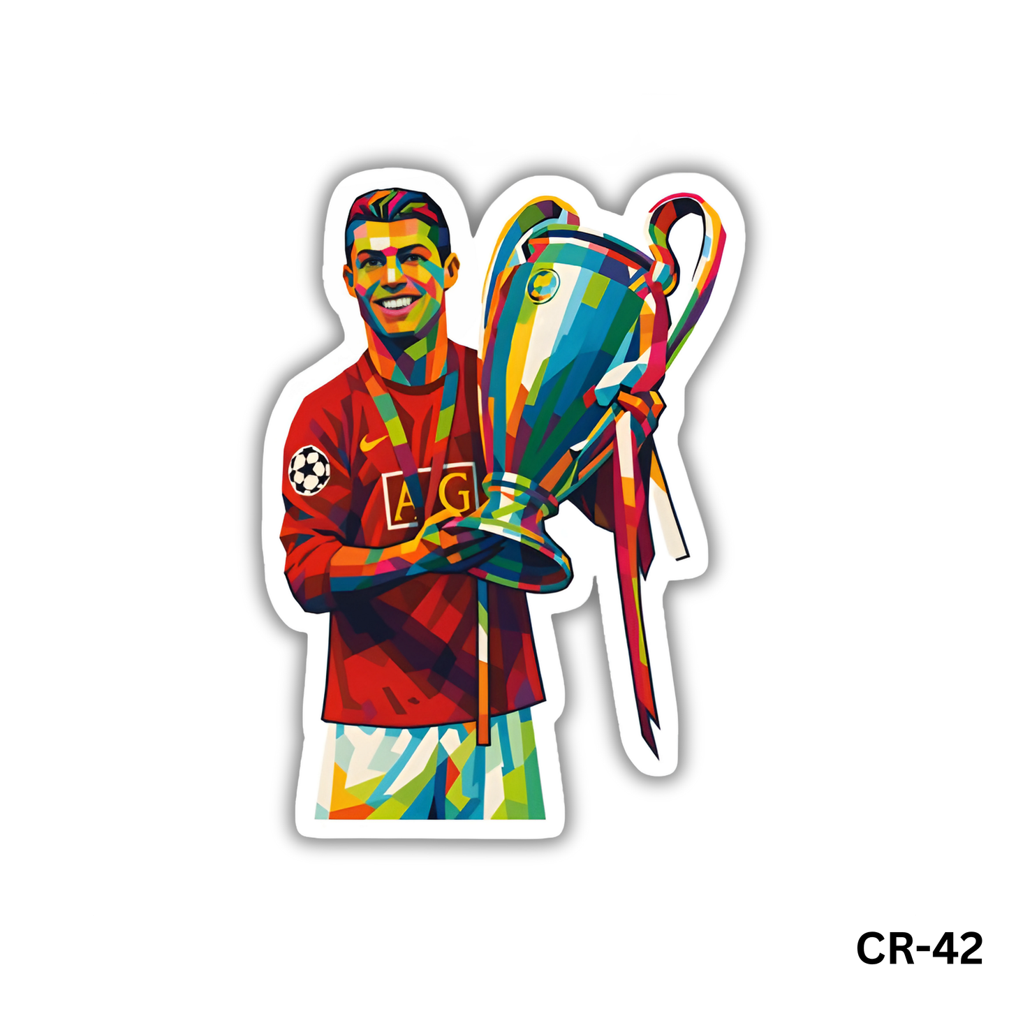Cristiano Ronaldo holding a trophy(CR-42)