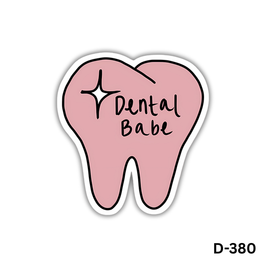 Pink Dental Babe sticker(D-380)