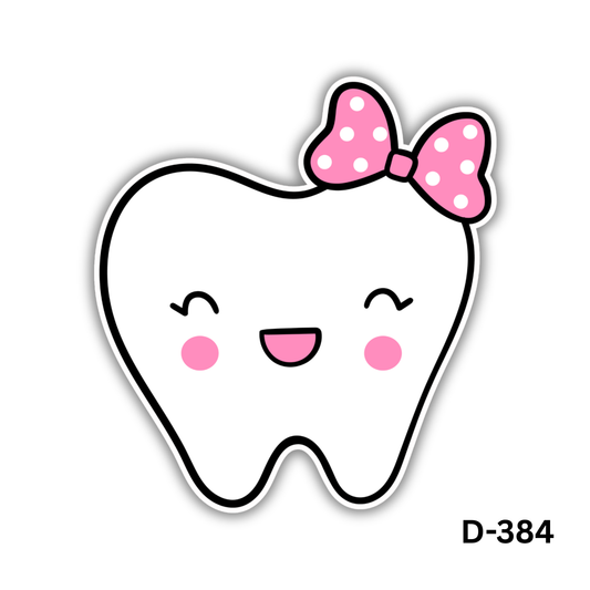 Cute Molar with a pink bow(D-384)