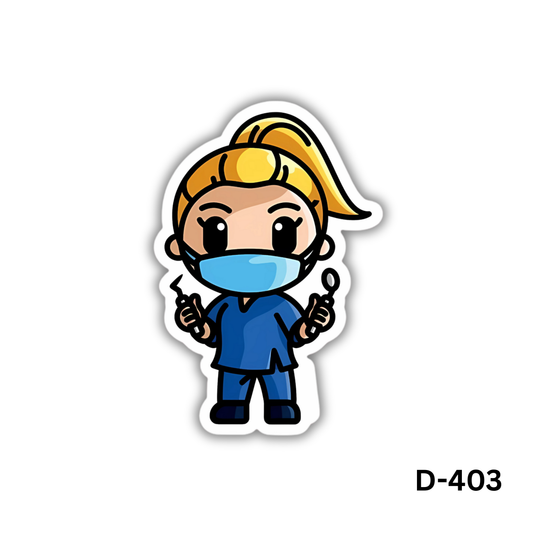 Dentist girl sticker(D-403)