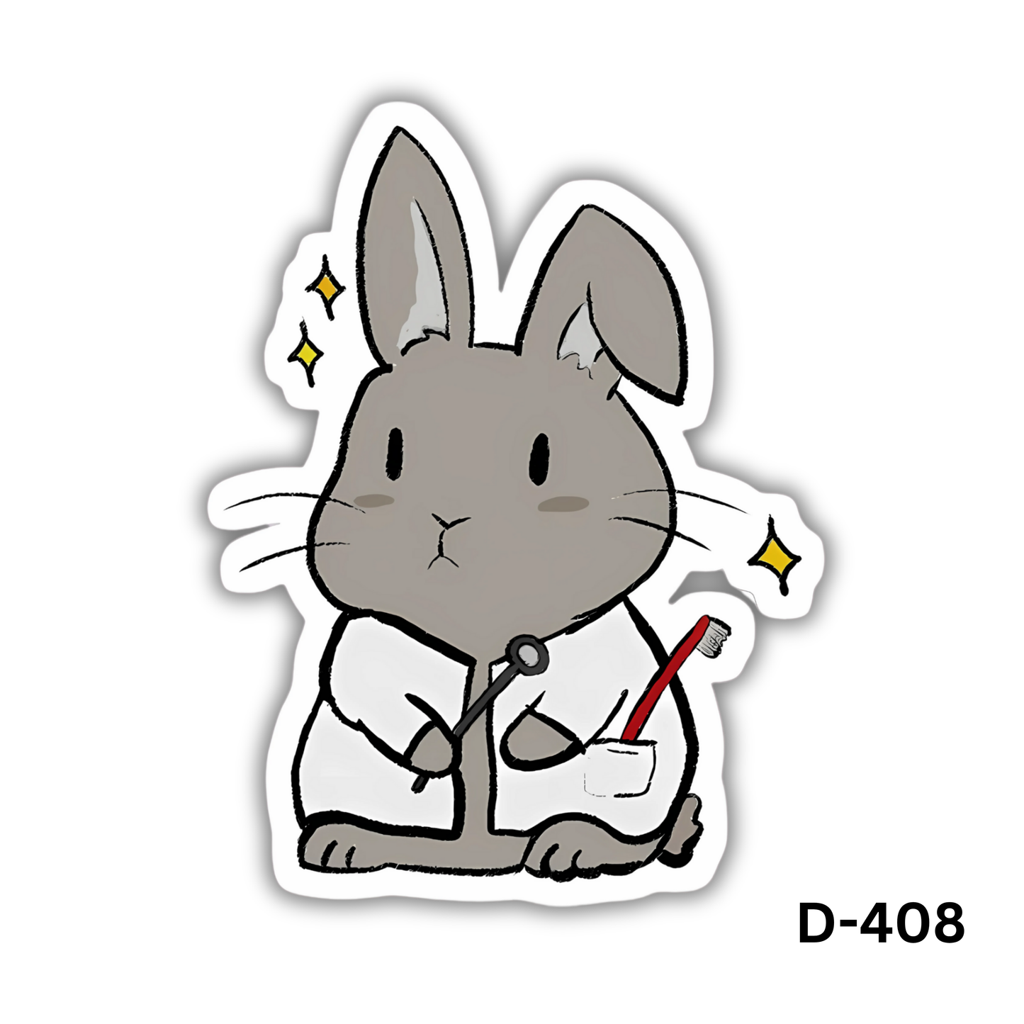 Rabbit Dentist sticker(D-408)