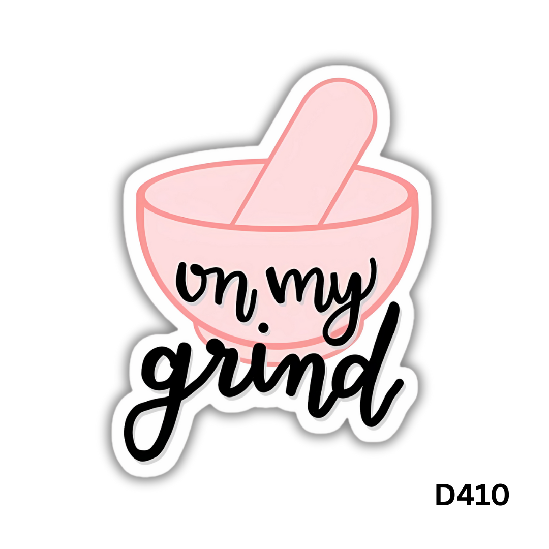 Pink Rubber Bowl and Spatula sticker(D-410)