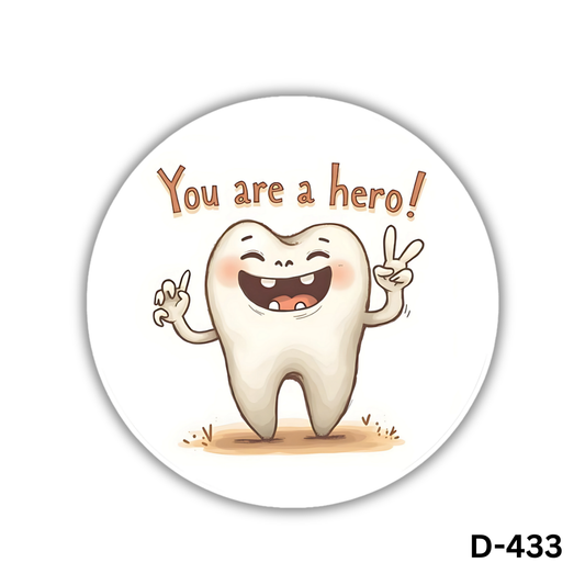 You are a hero! Tooth sticker(D-433)