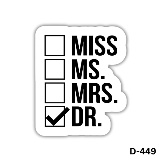 DR. sticker(D-449)