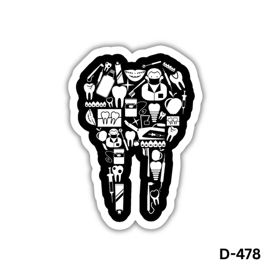 Black Tooth sticker(D-478)
