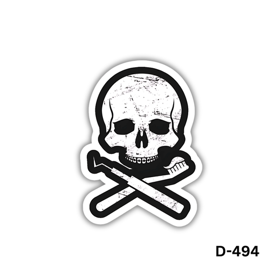 Probe and Toothpaste Skull sticker(D-494)