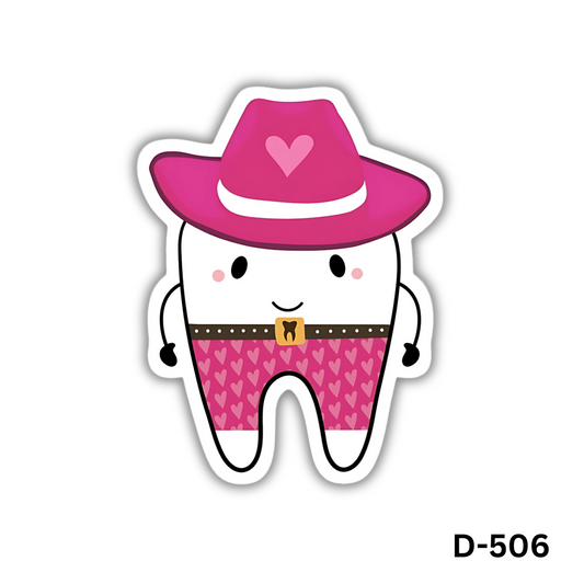 Cowgirl Tooth Sticker(D-506)