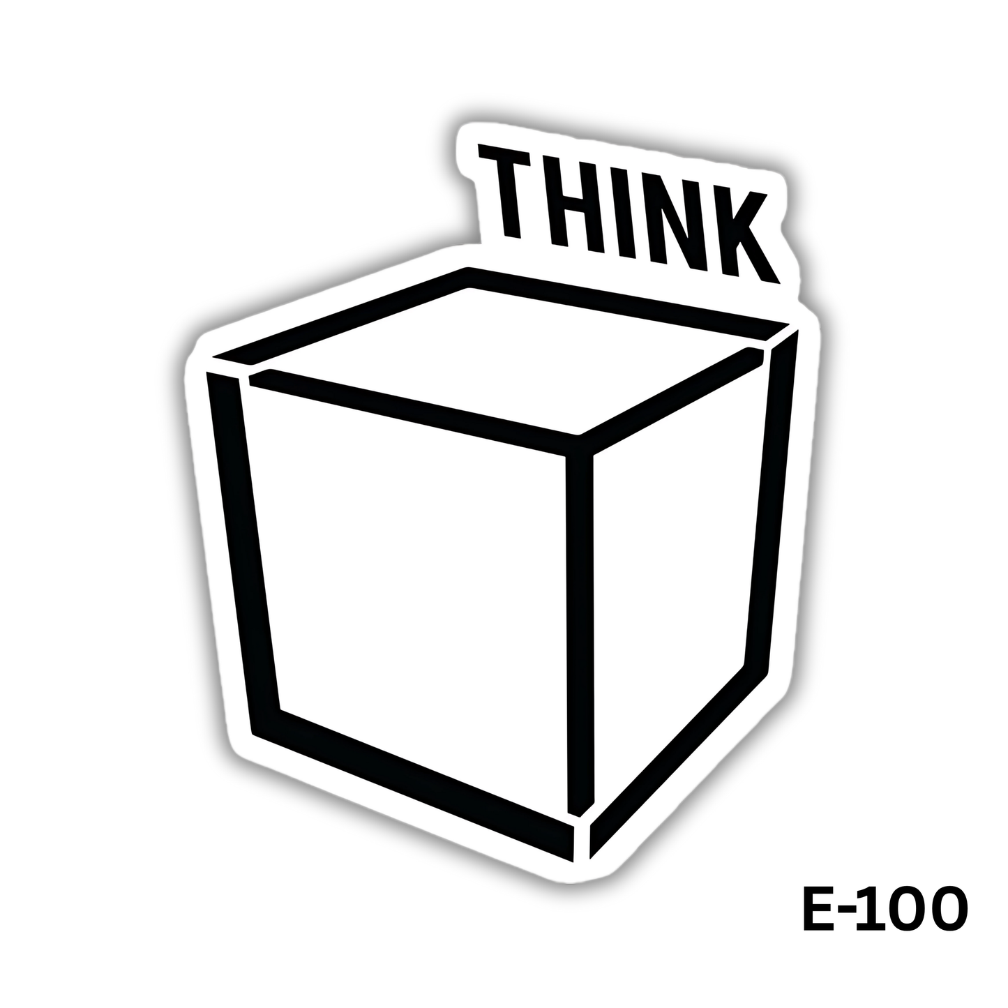 Think Outside the Box Sticker (E-100)