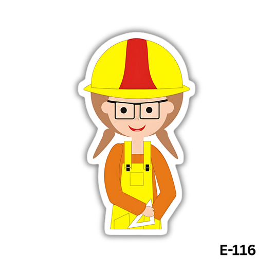 Engineering Lady Sticker (E-116)