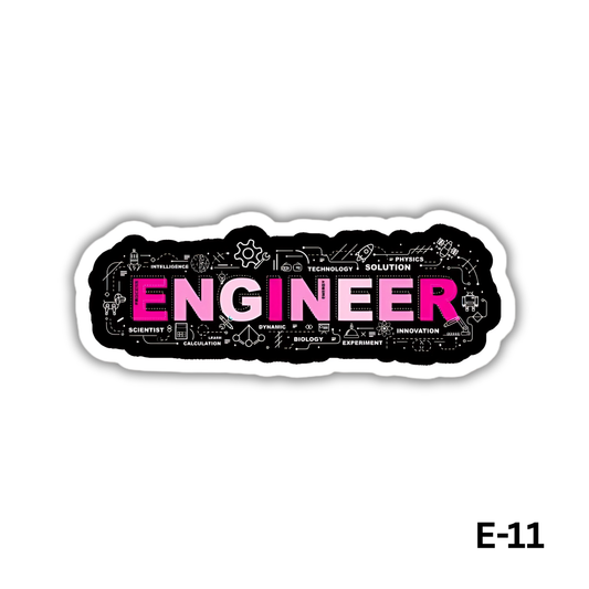 Pink Engineer Sticker (E-11)