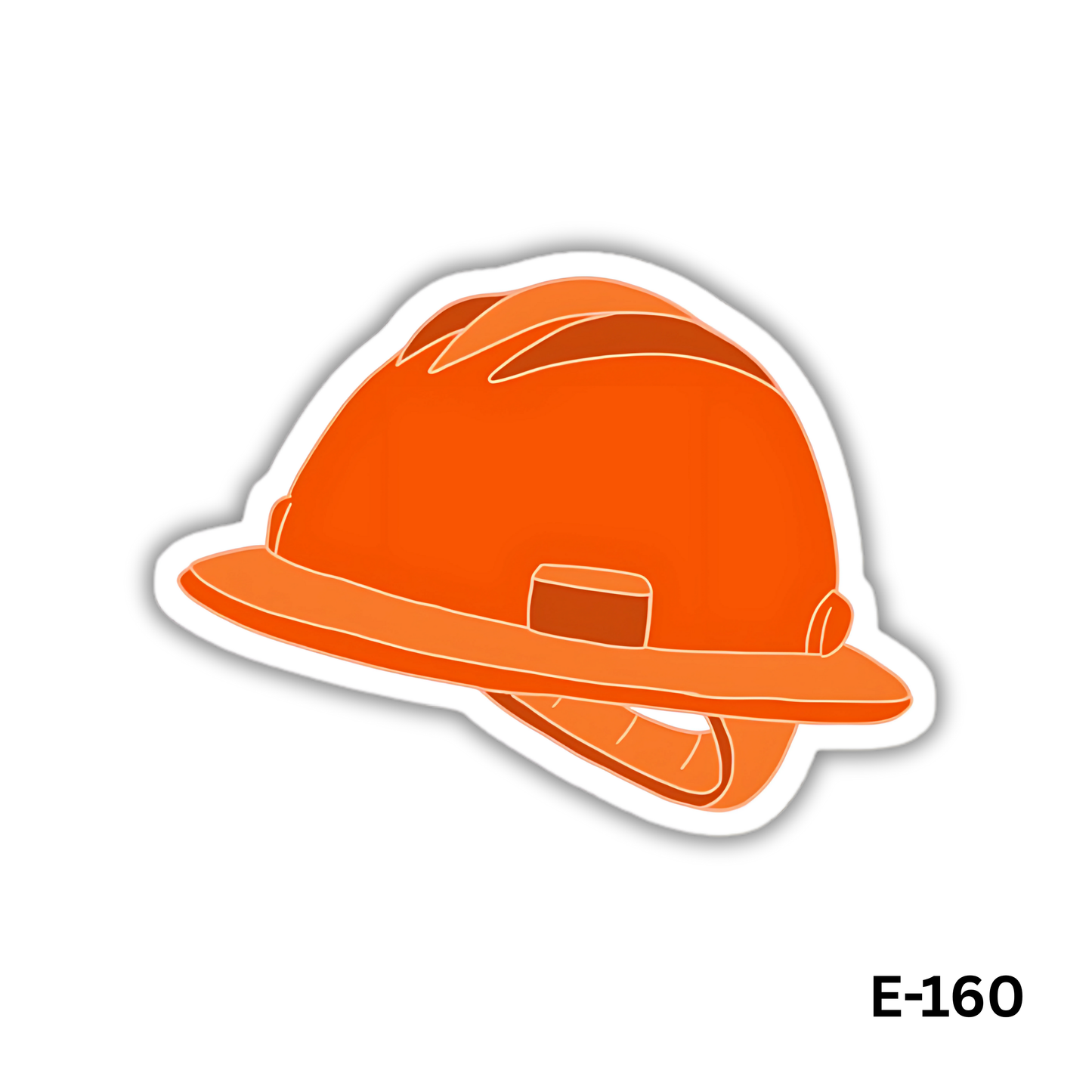 Orange Hard Hat Sticker (E-160)