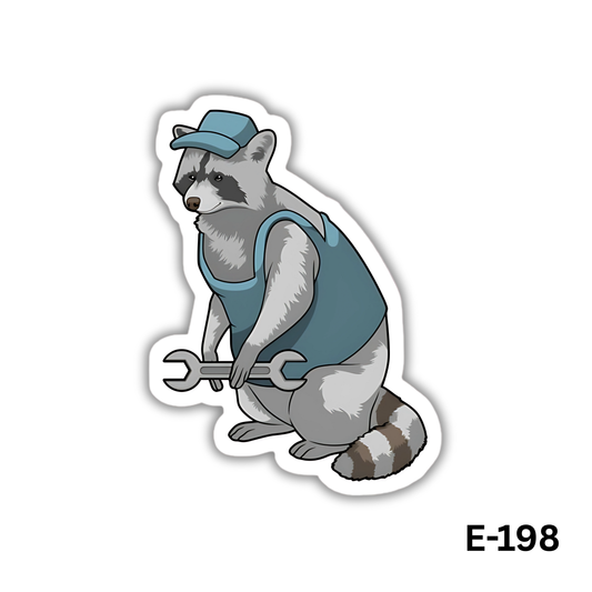 Racoon As Craftsman with Wrench (E-198)