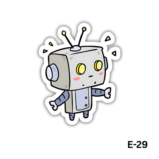 Cartoon Robot Sticker (E-29)