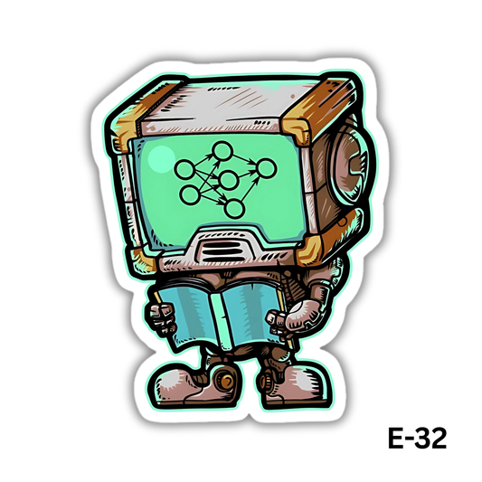 Machine Learning Robot Sticker (E-32)