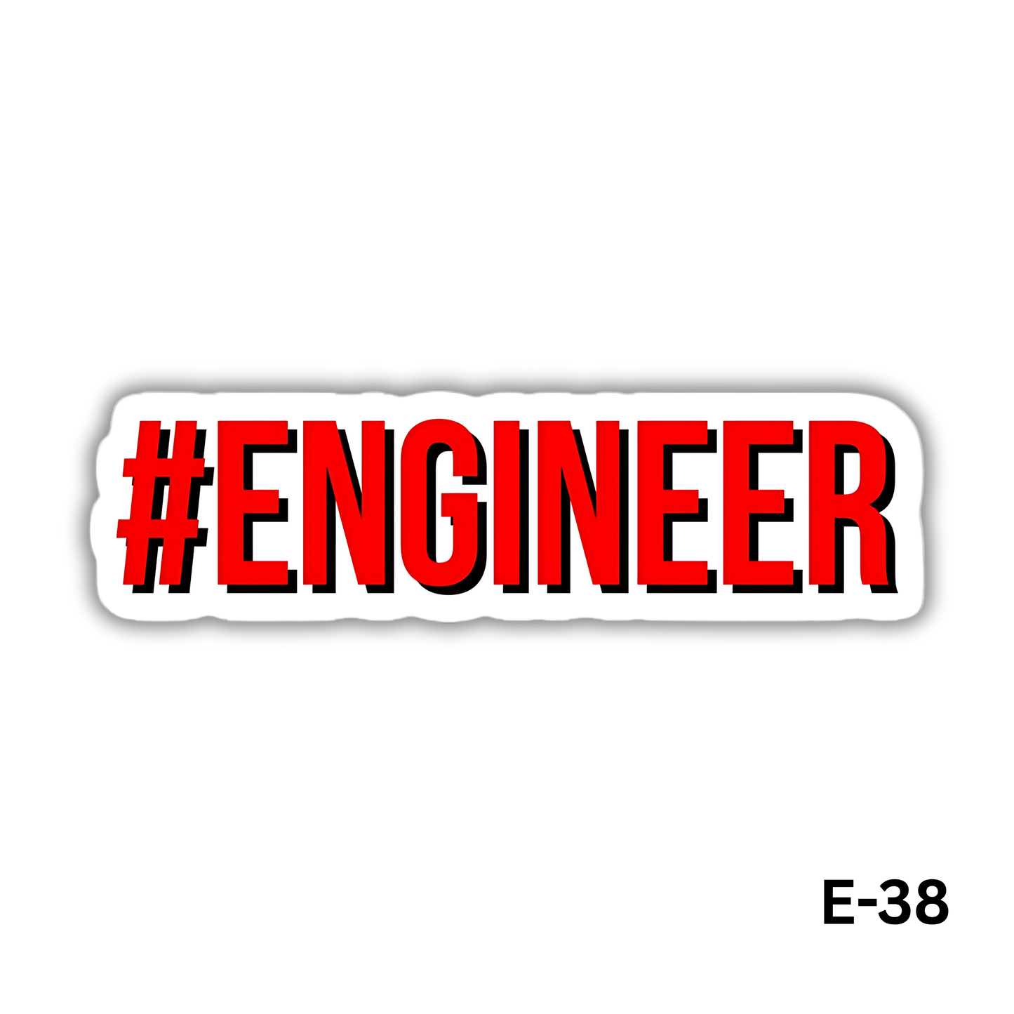 Red Engineer Sticker (E-38)
