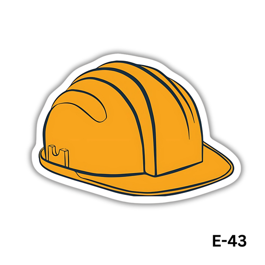 Yellow Hard Hat sticker(E-43)