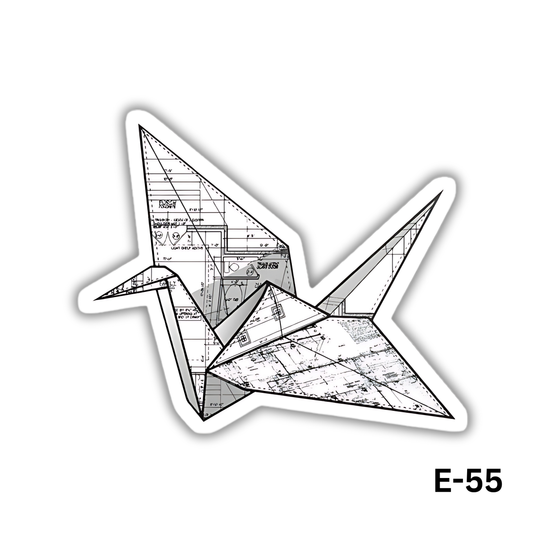 Origami Paper Crane sticker(E-55)