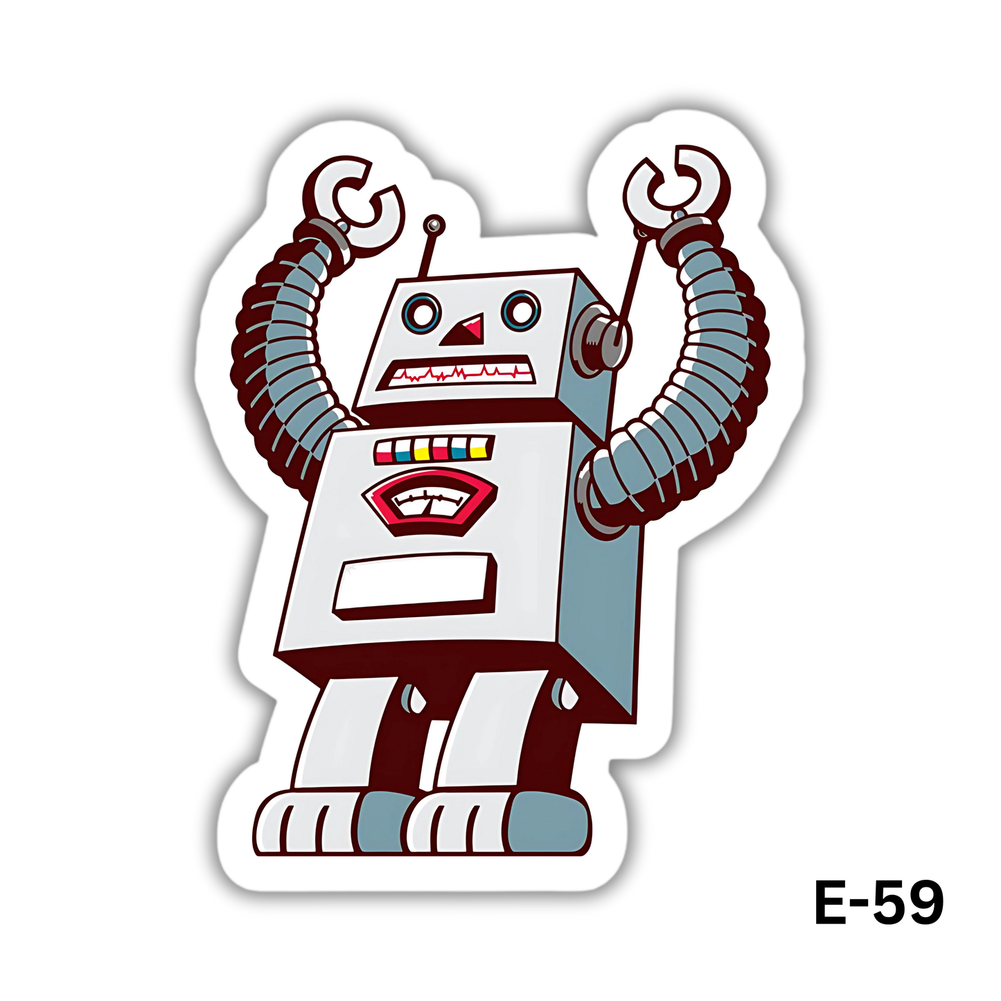 Retro Robot sticker(E-59)