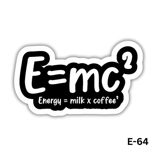 E=mc2 Einstein sticker(E-64)